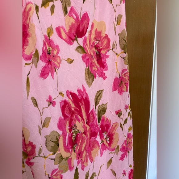 Jessica Pink Floral Sleeveless Cowl Neck Vintage Dress Size 4-6 - Picture 9 of 11